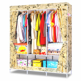 现货汤米仕简约现代提供安装说明书布衣柜框架结构实木简易衣柜