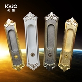 KABO卡博优质移门锁隐形厨房卫生间嵌入平推拉门钩锁白色欧式K61