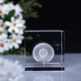 水晶礼品球蒲公英3D植物标本创意实用生日礼物品定制送男女友摆件