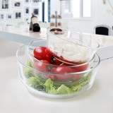 玻璃碗透明圆形创意水果蔬菜沙拉碗 烘培打蛋碗厨房餐具套装包邮