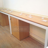 木纹体验台 体验展示桌 手机柜台 体验台 单边靠墙体验台体验台