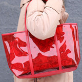 雅诗兰黛专柜红石榴赠品大包/单肩包/手拎包+红色化妆包