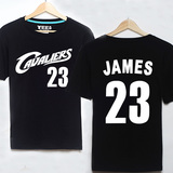 夏装 篮球T恤JAME 勒斯布朗 23号 詹姆斯T恤 男 短袖 纯棉宽松
