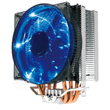 超频三东海X4 4热管散热器 AMD/INTEL775/115X/2011智能蓝光风扇