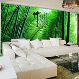 客厅3d立体墙纸电视背景墙壁纸影视无缝墙布大型壁画自然风景竹子