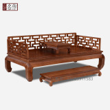 花梨木万字罗汉床全实木客厅沙发床红木仿古罗汉榻中式古典罗汉床