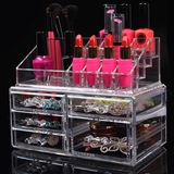 原单大号化妆品收纳盒透明亚克力塑料抽屉组合收纳柜桌面收纳盒