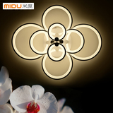大气客厅LED环形吸顶灯个性创意温馨花型卧室灯具亚克力圆形灯饰
