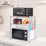 厨房微波炉置物架桌面储物架多功能层架收纳架金属烤箱架子