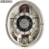 日本SEIKO精工原装时钟钟表 客厅欧式创意挂表金色音乐石英钟挂钟