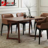 欧格贝思全实木餐桌椅组合6人现代简约长方形水曲柳木餐桌小户型