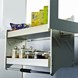 橱柜厨房加力型收纳得 不锈钢吊柜升降阻尼拉篮 上柜双缓冲升降机