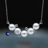 卉丰款 天然海水白色珍珠吊坠项链 珠宝定制18K金钻石配件
