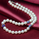 淡水珍珠项链女款正圆形送妈妈礼物民族风套装天然白色锁骨日韩版