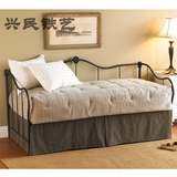经典欧式沙发床 简易型客厅客房单人沙发床 铁艺沙发床1.2 1.5米