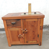 船木柜子定做办公室电磁炉小茶水柜实木边角方柜仿古茶柜茶水桶柜
