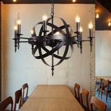 北欧loft美式餐厅酒吧大厅客厅铁艺创意复古咖啡厅地球仪餐厅吊灯