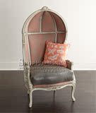 美式欧式太空椅沙发椅蛋壳椅子鸟笼椅单人沙发欧式雕花沙发椅子