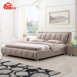 布艺床1.8米双人床简约现代卧室小户型高档软体布床1.5可拆洗特价