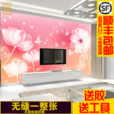 立体3d无纺布墙纸客厅电视背景墙壁纸无缝大型壁画简约现代温馨花