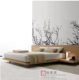 烤漆床简约榻榻米床板式床双人床1.8米1.5米板床定做尺寸可定做