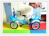 正品儿童三轮车带斗双人充气折叠铁斗脚踏车儿童自行车童车三轮车