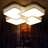 LED吸顶灯卧室简约现代客厅灯温馨浪漫时尚创意书房灯正方形灯具