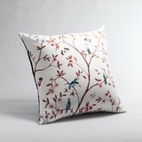 弥乐小蓝鸟小清新原创意设计花卉艺术抱枕沙发靠垫办公室靠枕