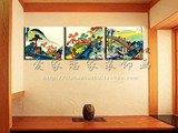 日本古典壁画风景浮世绘料理店无框画寿司店装饰画客厅挂画日式