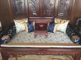 五件套明清 古典红木家具中式罗汉床垫子 简约现代棉麻 棕垫定做
