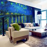 欧式手绘抽象油画墙纸 餐厅客厅创意壁纸 电视背景墙无缝定制壁画