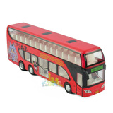 双层大巴士旅游公交校车儿童玩具模型合金声光开门儿童小汽车