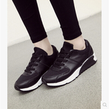 2015新款韩版休闲运动鞋女浅口系带阿甘鞋学生跑步鞋单鞋