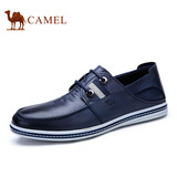 camel骆驼 春季新款简约男士流行皮鞋 系带舒适