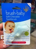 英国直邮 brush-baby婴儿软式咀嚼式训练牙刷10m-3岁牙医推荐