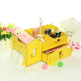c625创意韩版可爱使用木质桌面收纳盒化妆品收纳盒厂家直销包邮盒