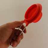 法国原单食品硅胶可折叠量勺蜂蜜勺酸奶勺 咖啡勺冰淇淋勺子60ML