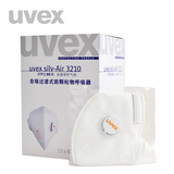 UVEX N95口罩3210防雾霾PM2.5呼吸阀工业粉尘防护颗粒物男女保暖