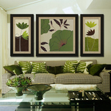 [大户人家]大框画世家 现代装饰画抽象花卉 客厅简约墙壁画 绿色