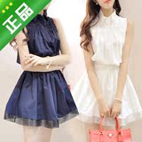 MISS SIXTY2016夏季新款女装韩版修身欧根纱短裙显廋雪纺连衣裙潮