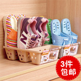 日本进口鞋子收纳盒立式创意鞋架 简易鞋位塑料置物架 鞋柜整理架