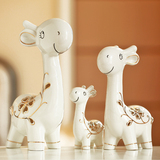 拼图动物摆件陶瓷骆驼犀牛造型儿童房间书架创意摆设电视柜装饰品