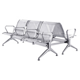 guoye全不锈钢三人位排椅机场椅 候诊椅长椅银行椅公共座椅MS032F