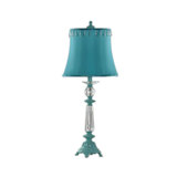 出口地中海蓝色精美玻璃台灯现代欧式婚庆创意可爱装饰卧室床头灯
