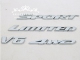 丰田汉兰达金属车标 新汉兰达V6 4WD SPORT车标车贴改装 车尾四驱