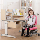 坐得正儿童学习桌椅套装 可升降儿童书桌写字桌 手摇倾斜矫姿新品