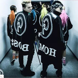 BIGBANG权志龙同款皮大衣 BOSS嘻哈舞蹈中长款GD演出服外套风衣潮