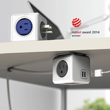 荷兰Allocacoc PowerCube模方插座 USB充电 立方体插排 魔方排插