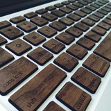 定制黑胡桃木木质苹果笔记本MacBookPro/Air/AppleG6实木键盘贴膜