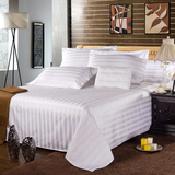 妮科全棉宾馆酒店纯白色床单单件 纯棉旅馆布草被单 床上用品